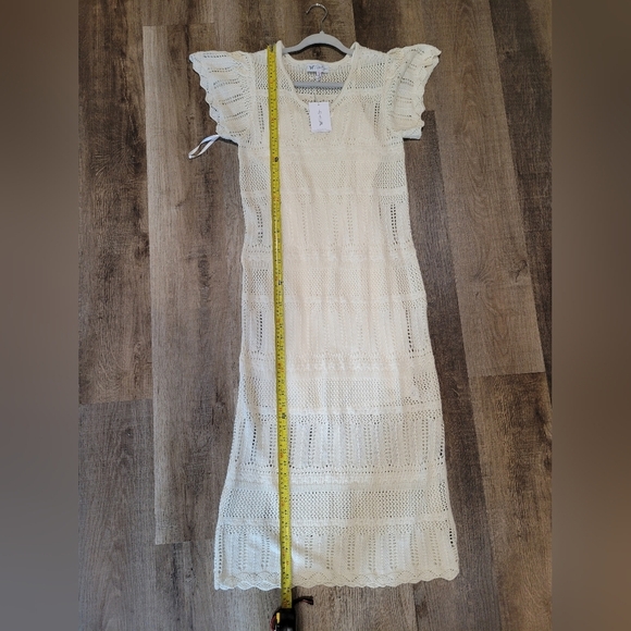 Jessica Simmpson Elegant Cream Knit Maxi Dress - Picture 11 of 13